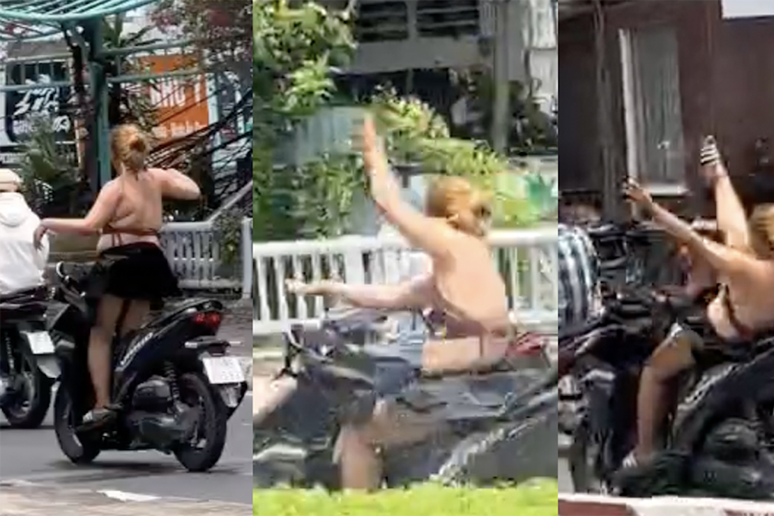 Cô gái mặc áo yếm lái xe như diễn xiếc có 'thoát' xử phạt nhờ giấy chứng nhận tâm thần?