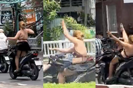 Cô gái mặc áo yếm lái xe như diễn xiếc có 'thoát' xử phạt nhờ giấy chứng nhận tâm thần?