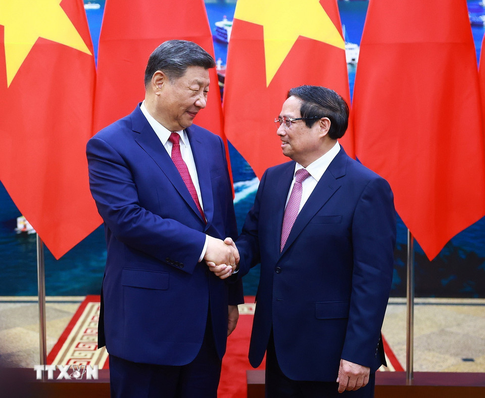Thủ tướng Phạm Minh Chính hội kiến Tổng Bí thư, Chủ tịch Trung Quốc Tập Cận Bình