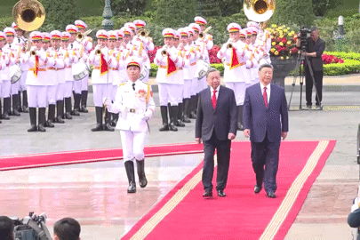 Tổng Bí thư Tô Lâm chủ trì lễ đón Tổng Bí thư, Chủ tịch Trung Quốc Tập Cận Bình