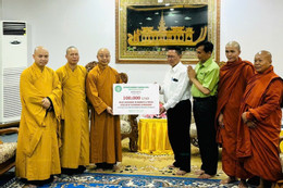 GHPGVN trao 120.000 USD hỗ trợ Phật giáo và nhân dân Myanmar sau động đất