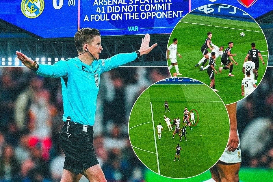 Lý do quả 11m của Mbappe trận Real Madrid 1-2 Arsenal bị hủy bỏ