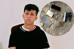 Bắt thanh niên mua súng, 25 viên đạn từ Campuchia về Việt Nam để dùng
