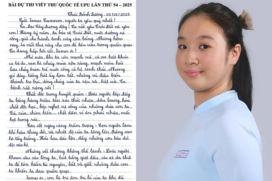 Nữ sinh 16 tuổi tại Đà Nẵng giành giải nhất cuộc thi viết thư UPU