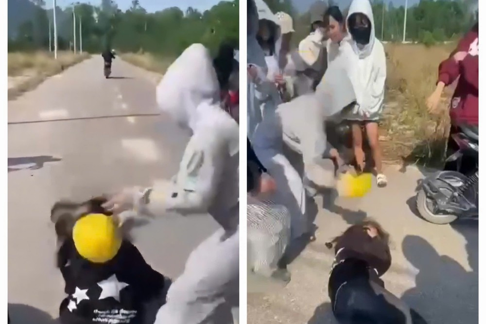 Nữ sinh bị đánh hội đồng giữa đường, nhiều học sinh thấy nhưng không can ngăn