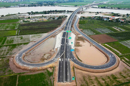 Cầu gần 1.500 tỷ đồng vượt sông Đáy 'nằm chờ' kết nối cao tốc