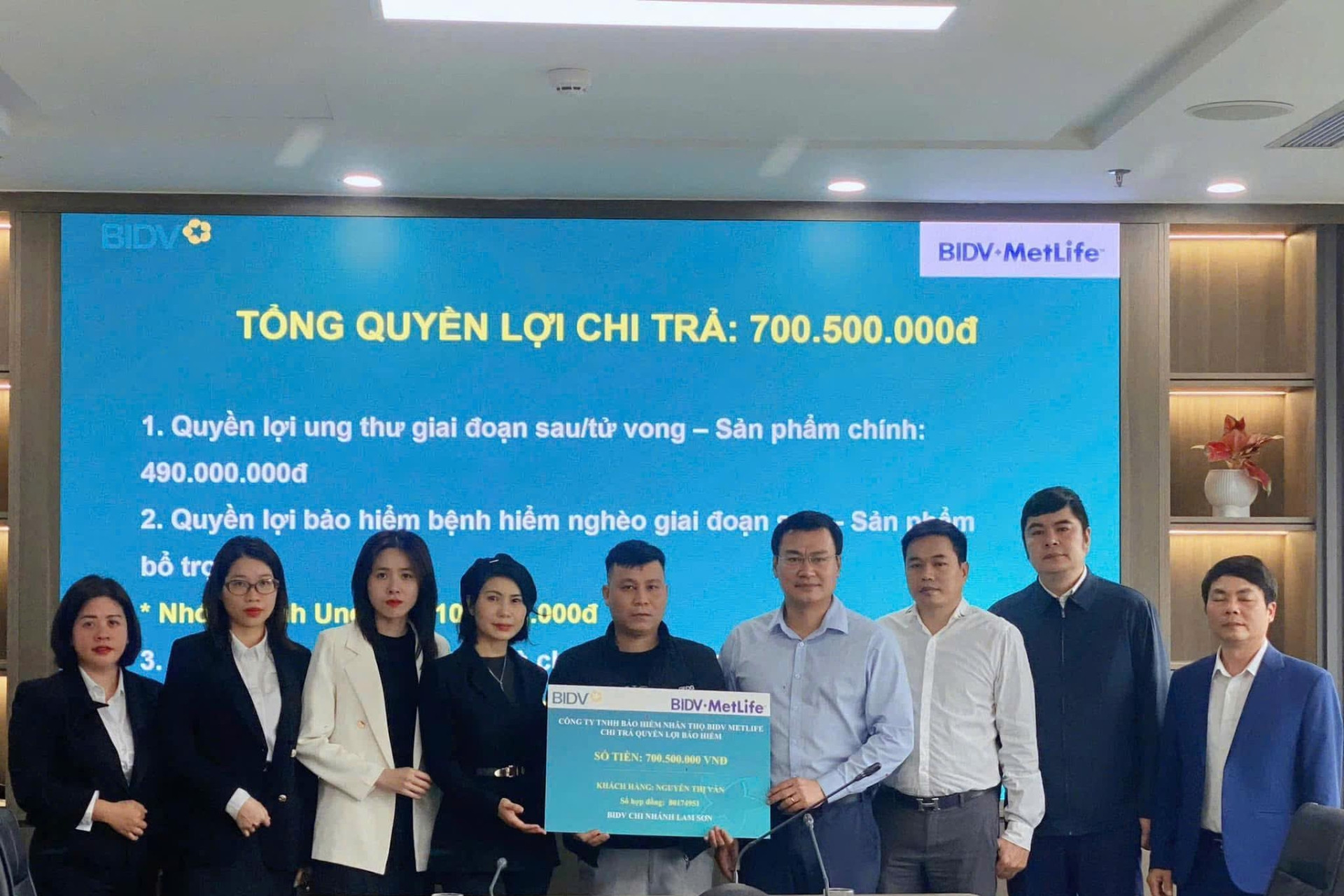 BIDV MetLife chi trả gần 24,3 tỷ đồng quyền lợi bảo hiểm trong quý I/2025