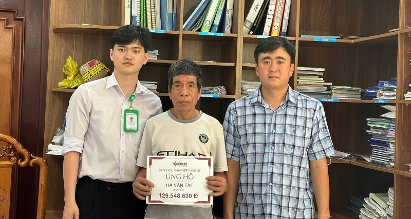 Bạn đọc giúp đỡ em Hà Văn Tài bị tai nạn giao thông hơn 129 triệu đồng
