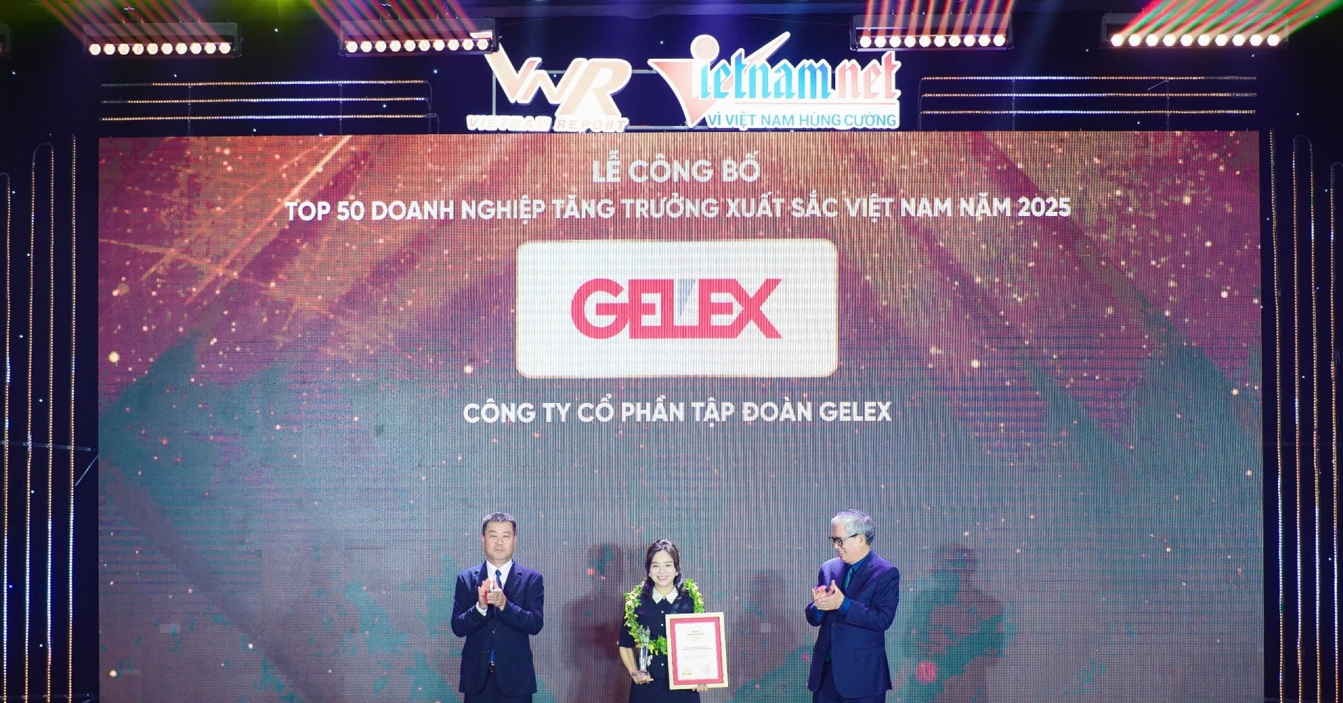 GELEX lần thứ 3 lọt top 50 doanh nghiệp tăng trưởng xuất sắc Việt Nam