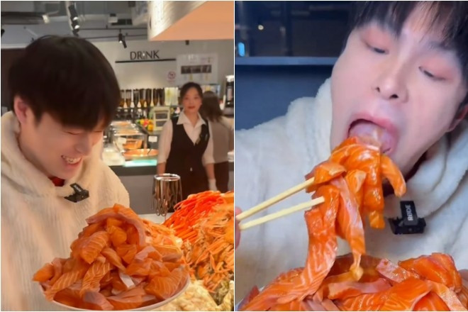 Thánh ăn 'càn quét' buffet hải sản khiến nhà hàng 'méo mặt'