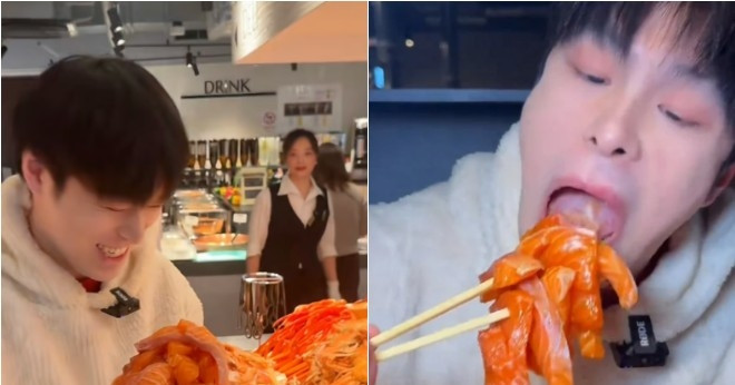 Thánh ăn 'càn quét' buffet hải sản khiến nhà hàng 'méo mặt'