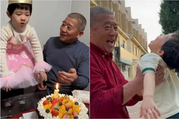 Vợ chồng U80 có con gái 5 tuổi, cảnh chăm con gây chú ý
