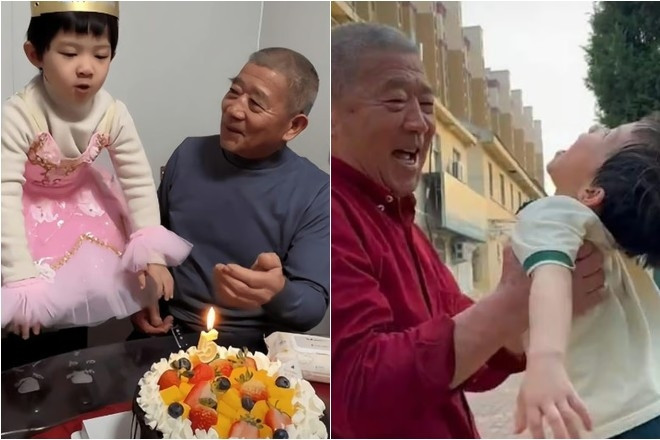 Vợ chồng U80 có con gái 5 tuổi, cảnh chăm con gây chú ý
