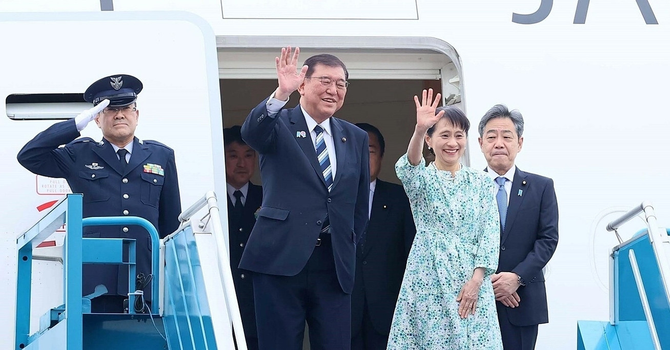 Thủ tướng Nhật Bản Ishiba Shigeru và Phu nhân đến Hà Nội, lần đầu thăm Việt Nam