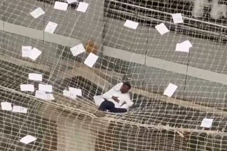 Giăng lưới thông tầng cứu mạng người đàn ông nhảy từ lầu 7