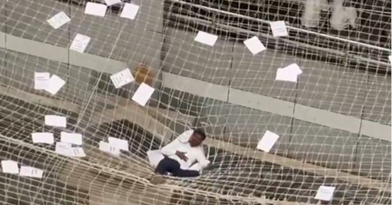 Giăng lưới thông tầng cứu mạng người đàn ông nhảy từ lầu 7