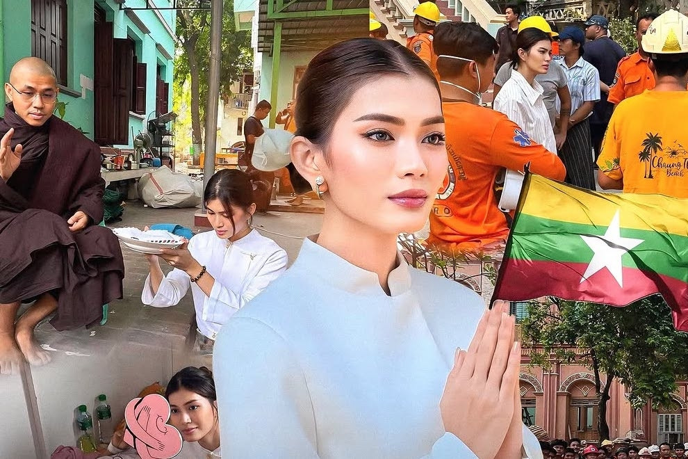 Hành động đẹp của các hoa hậu Myanmar dành cho người dân sau trận động đất lịch sử