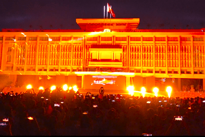 Hàng ngàn người xem tái hiện lịch sử tại Dinh Độc lập bằng công nghệ 3D Mapping
