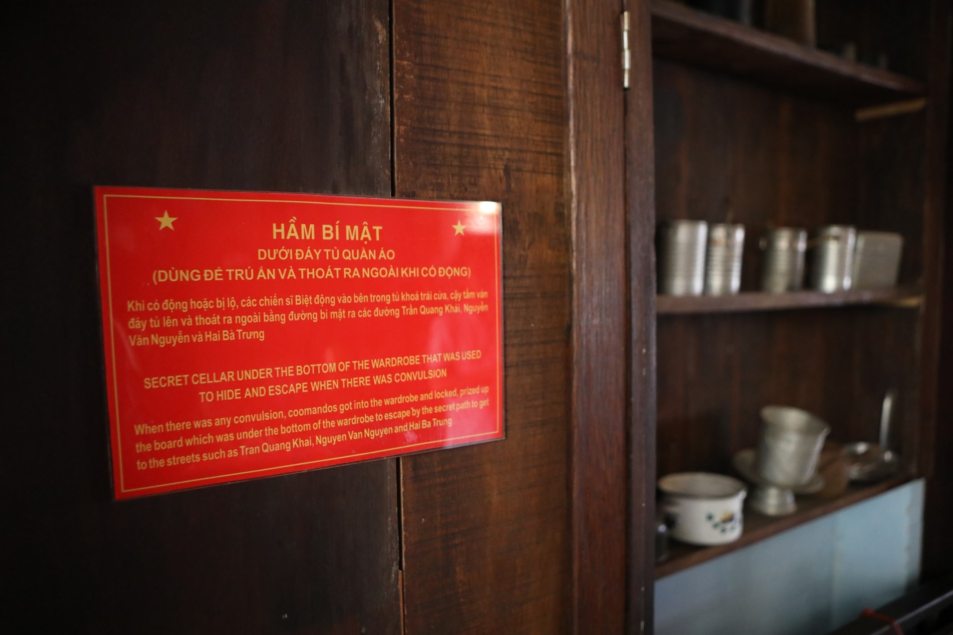 Bí mật căn hầm dưới đáy chiếc tủ quần áo của biệt động Sài Gòn