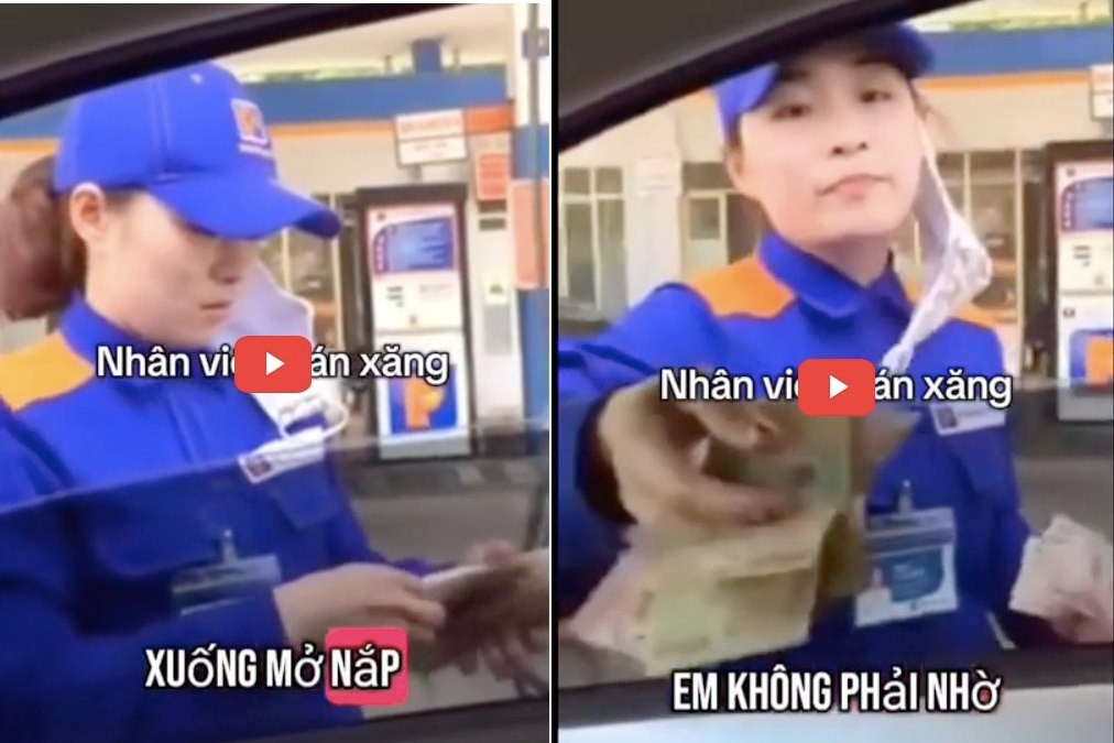 Tranh cãi nhân viên cây xăng phải mở nắp bình xăng ô tô cho khách