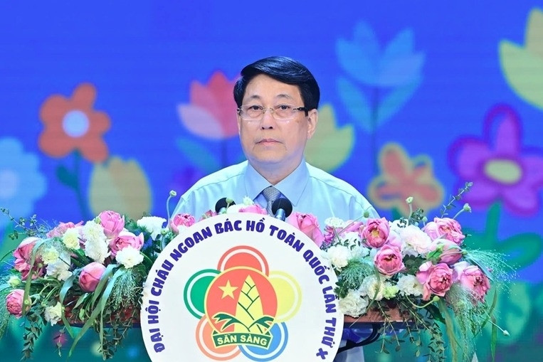 Chủ tịch nước Lương Cường dự và phát biểu tại Lễ tuyên dương Cháu ngoan Bác Hồ