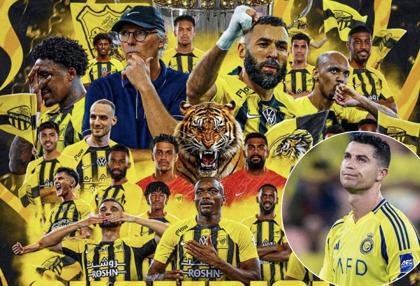 Benzema vô địch Saudi Pro League cùng Al Ittihad, Ronaldo thêm buồn