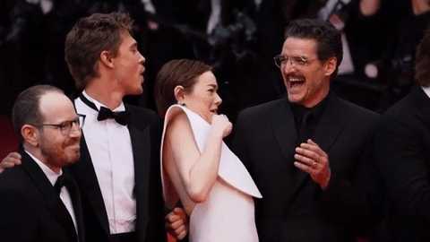 Emma Stone Recoils from a Bee on Cannes