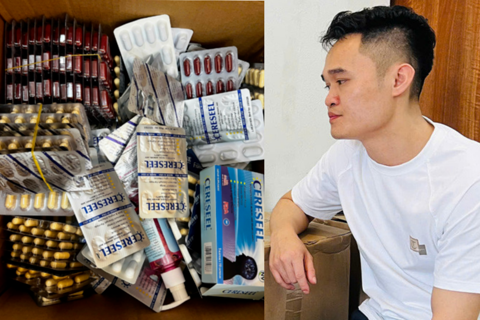 Cảnh sát công bố hình ảnh thực phẩm chức năng giả của vợ chồng dược sĩ Hà Nội