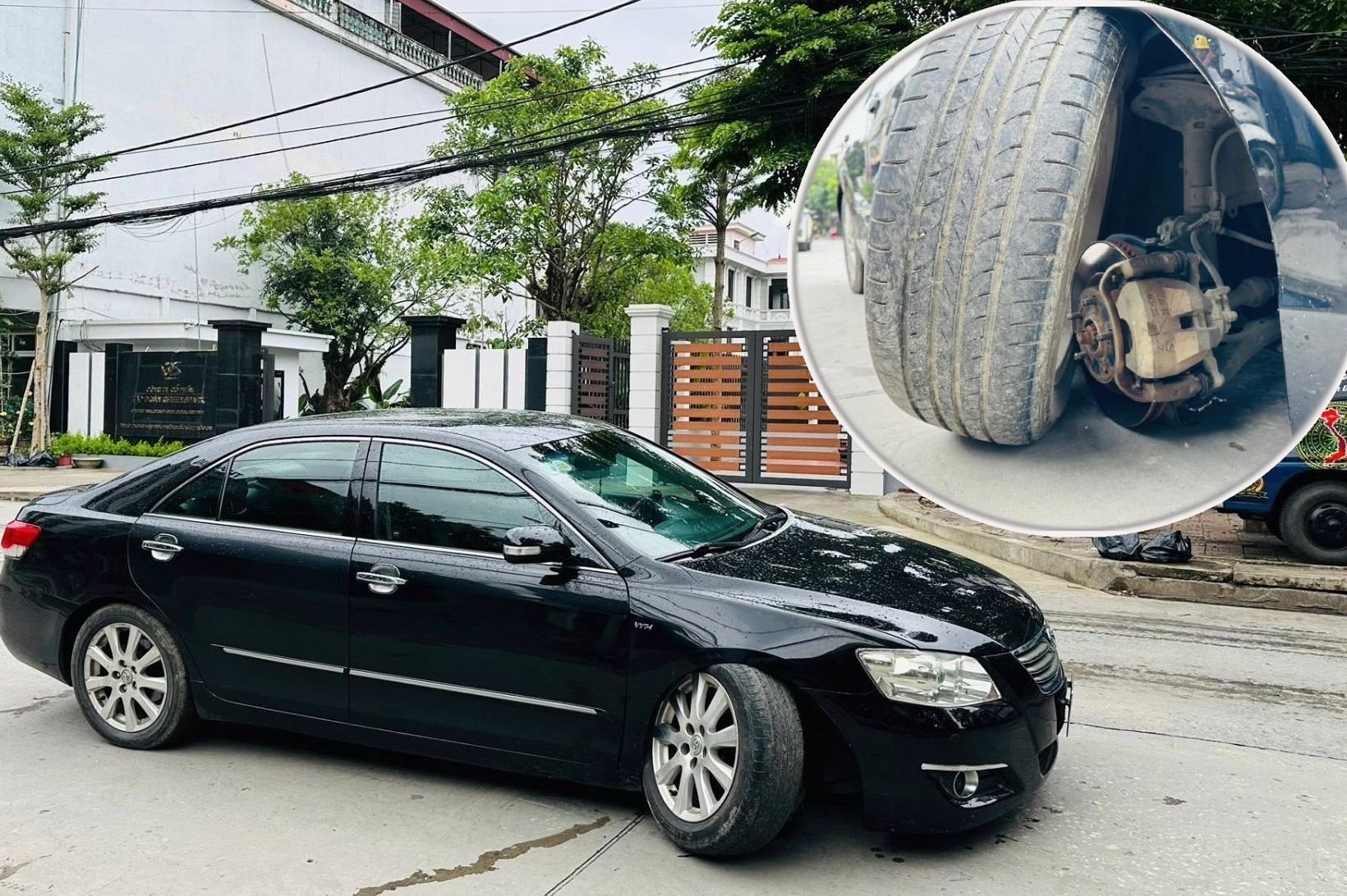 Xe Camry bất ngờ 'rụng' bánh giữa đường do sơ suất đáng trách của thợ sửa xe?