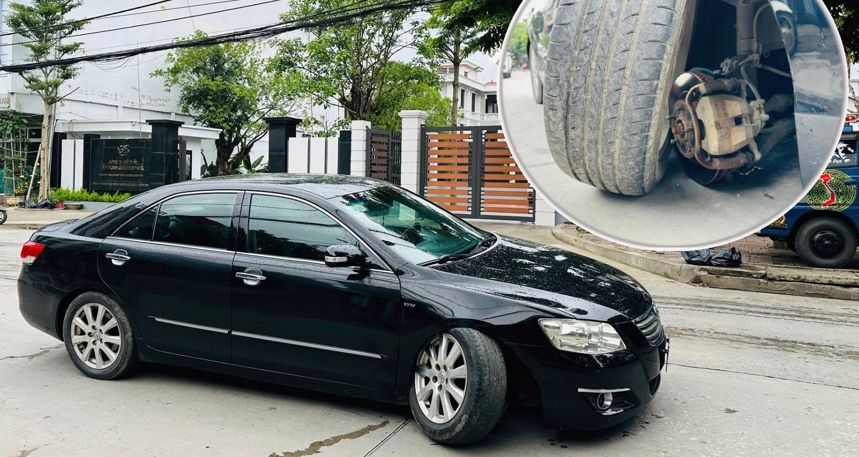 Xe Camry bất ngờ 'rụng' bánh giữa đường do sơ suất đáng trách của thợ sửa xe?