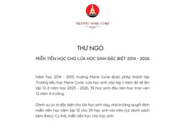39 học sinh bất ngờ được miễn học phí với tổng gần 1,8 tỷ đồng