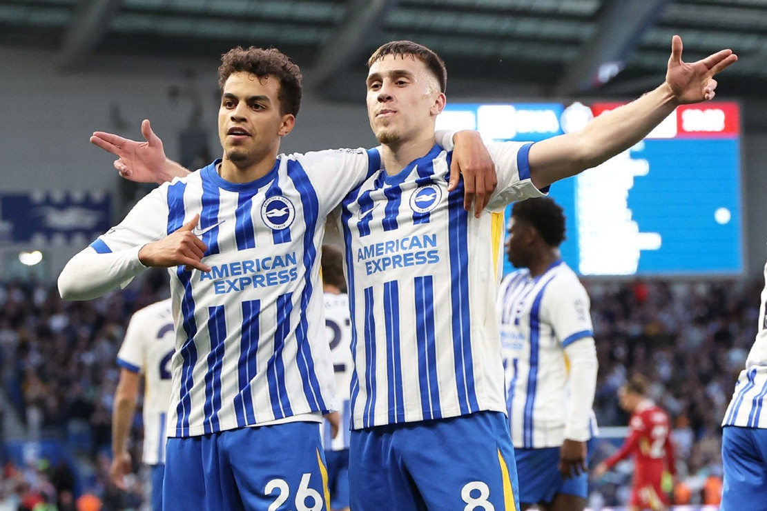 Brighton ngược dòng ngoạn mục đánh bại Liverpool