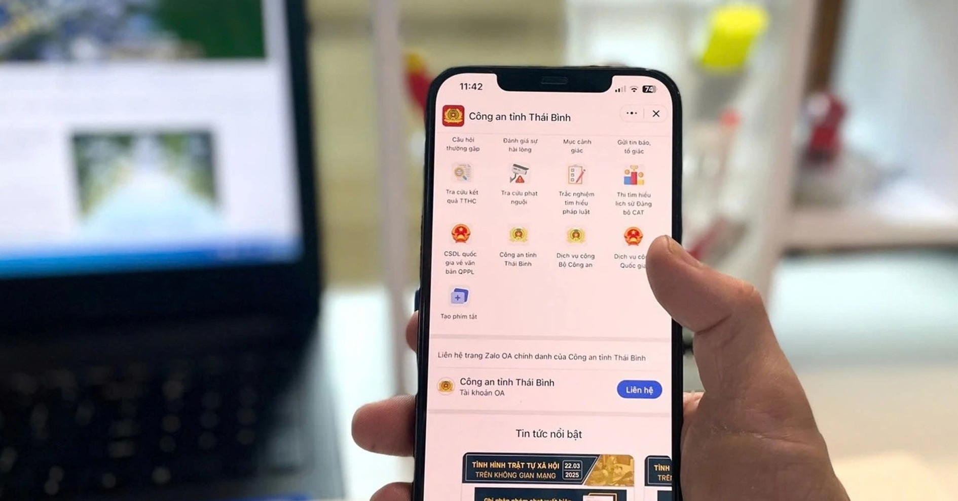 Công an địa phương lập kênh Zalo nhận phản ánh an ninh, trật tự của người dân