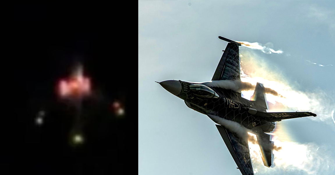 UFO đâm vào máy bay chiến đấu F-16 trong cuộc chạm trán kinh hoàng