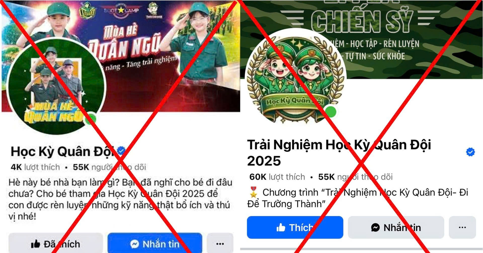 Tin tích xanh Facebook, mất 50 triệu đồng vì fanpage ‘học kỳ quân đội’ giả mạo