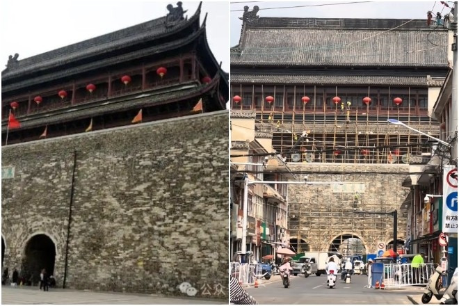 Tháp cổ hơn 600 năm vừa trùng tu đã sập khiến nhiều người phẫn nộ