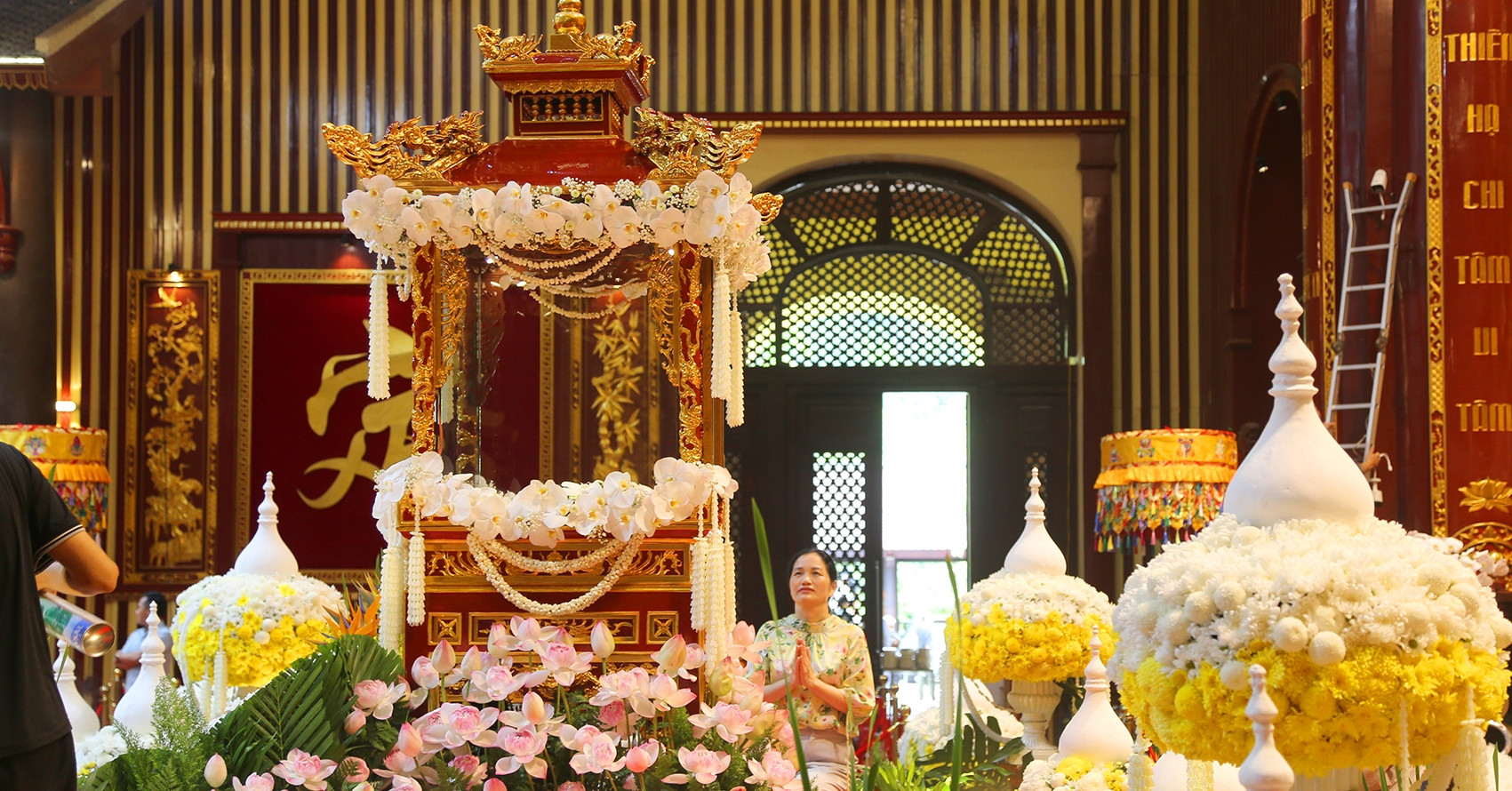 Vẻ đẹp thanh tịnh của cung Trúc Lâm tôn trí xá lợi Đức Phật ở Yên Tử