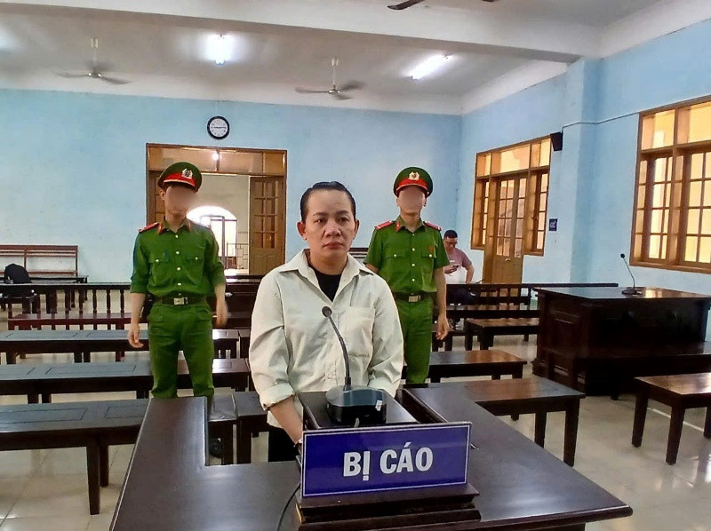 Đối tượng Nguyễn Thị Hồng Mai tại phiên tòa.jpg