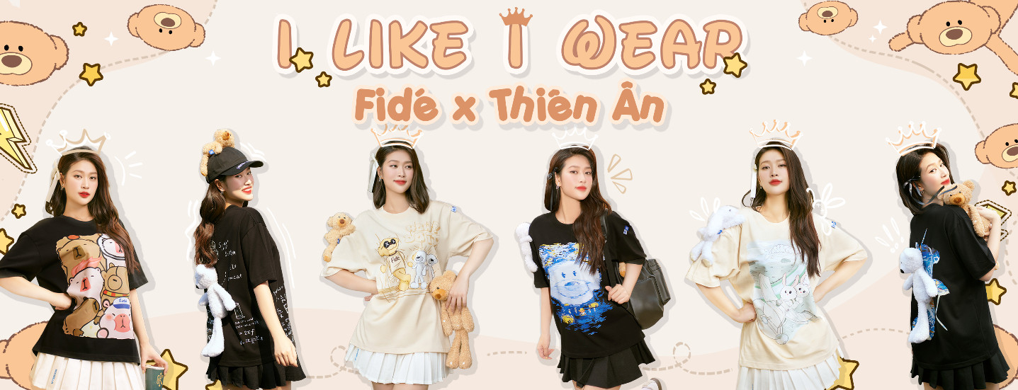 Áo thun đính gấu FIDÉ - sáng tạo, độc đáo, hợp gu người trẻ