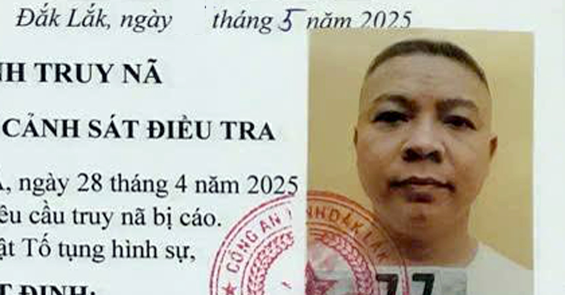 Cựu Chủ tịch công ty Huỳnh Phước bỏ trốn, cảnh sát công bố đặc điểm nhận dạng