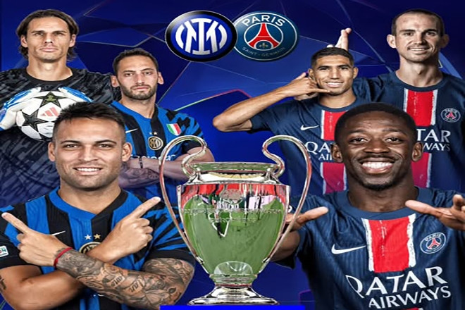 Xem trực tiếp PSG vs Inter Milan chung kết Champions League trên kênh nào?