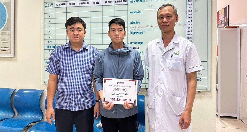 Bạn đọc giúp đỡ anh Cà Văn Toán bị tai nạn lao động hơn 102 triệu đồng