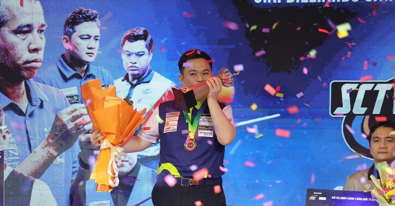 Bao Phương Vinh vô địch giải Billiards Carom 3 băng Quốc tế