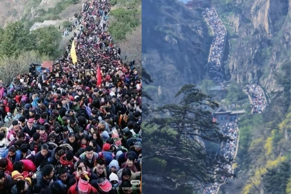 Khách tăng đột biến, ngọn núi nổi tiếng 'thất thủ' ngay từ sáng sớm