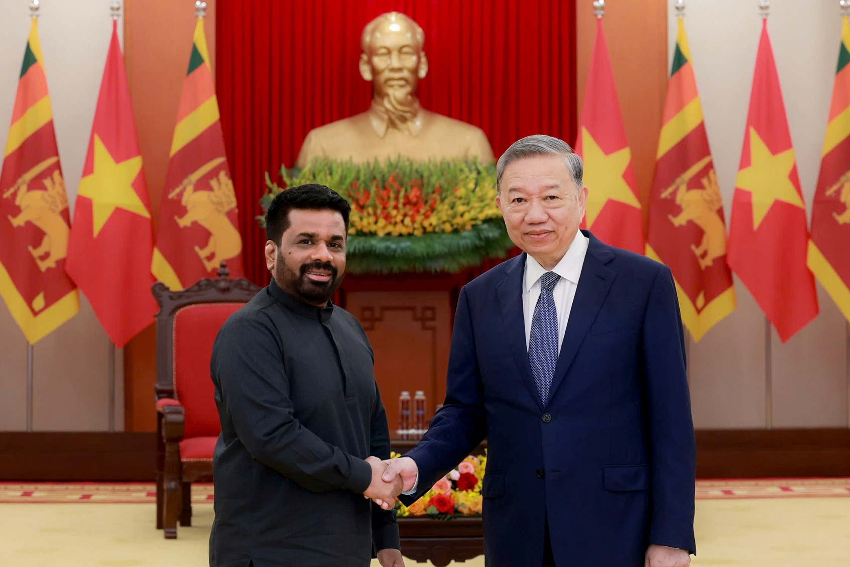 Tổng Bí thư Tô Lâm tiếp Tổng thống Sri Lanka