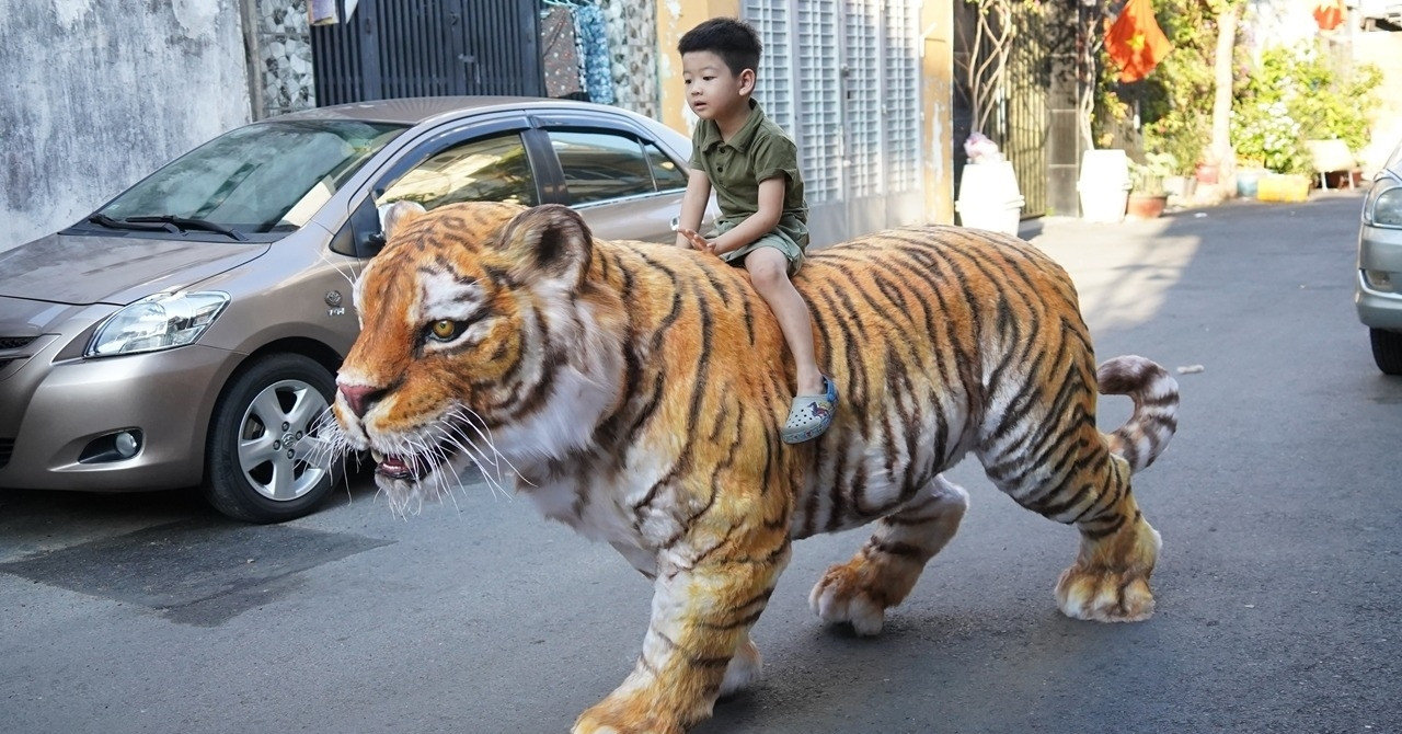 Chàng trai làm mô hình hổ sống động, xôn xao hẻm nhỏ TPHCM