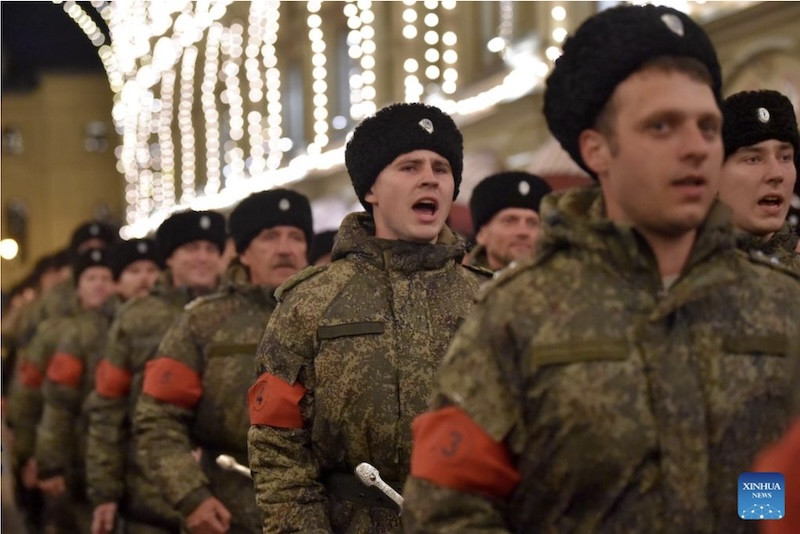 duyệt binh. Ảnh: Xinhua