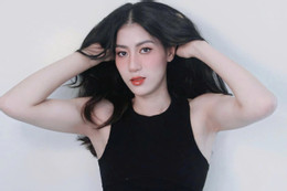 Hotgirl bóng chuyền Hoàng Kiều Trinh khoe sắc ấn tượng bên hồ bơi