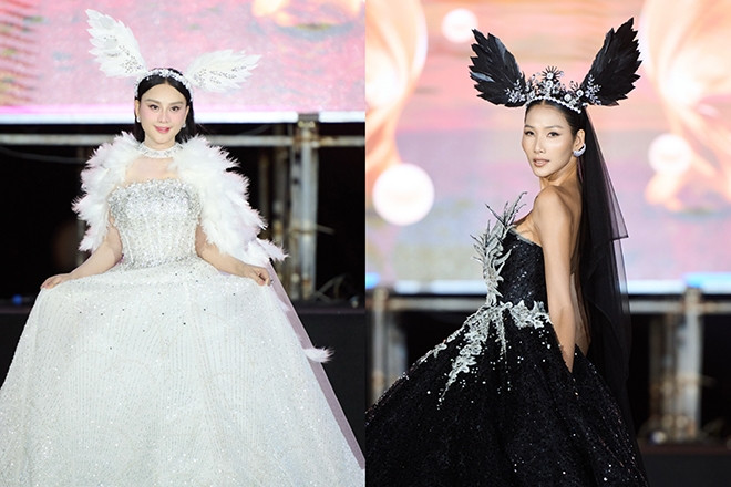 Lâm Khánh Chi U50 khoe dáng gợi cảm, tự tin đọ catwalk bên siêu mẫu Hoàng Thuỳ