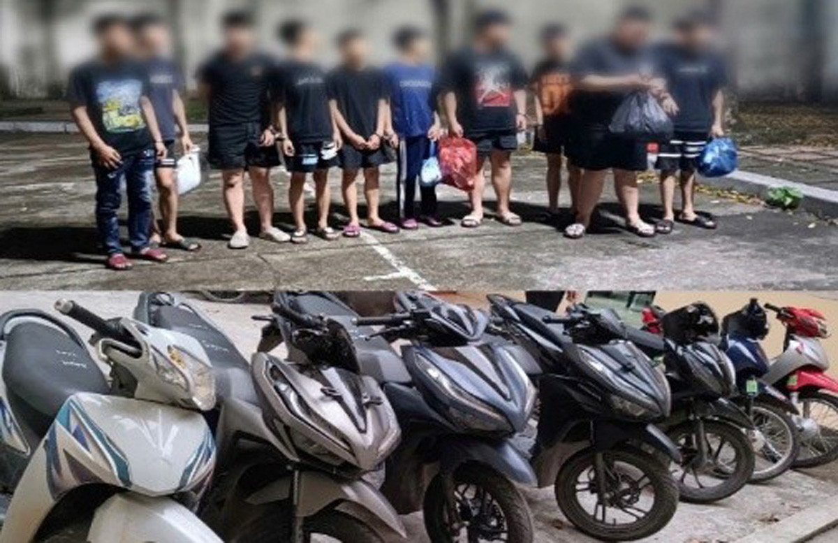 Tạm giữ 11 thanh thiếu niên mang hung khí, chặn đánh người đi đường